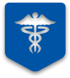 medical badge blue